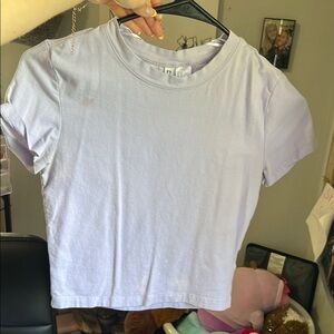 Light Purple Cropped T-Shirt